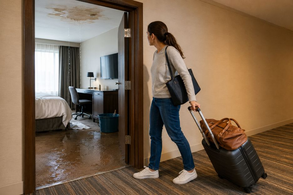 leaking room during travel